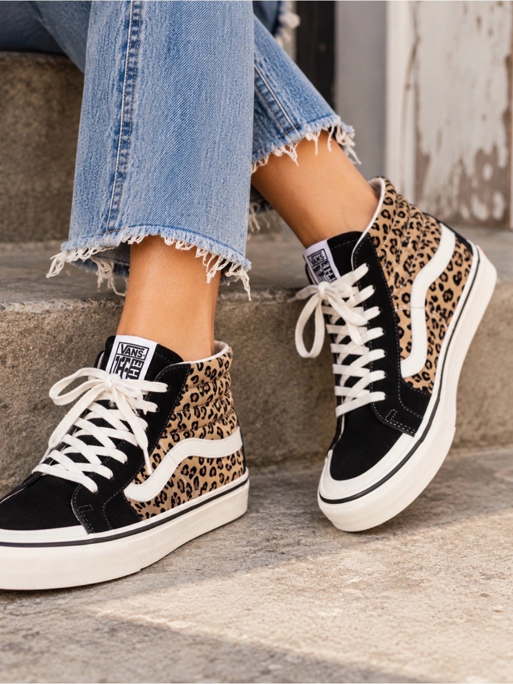 VANS Off The Wall Sk8 Hi Ultracush Leopard Sneakers